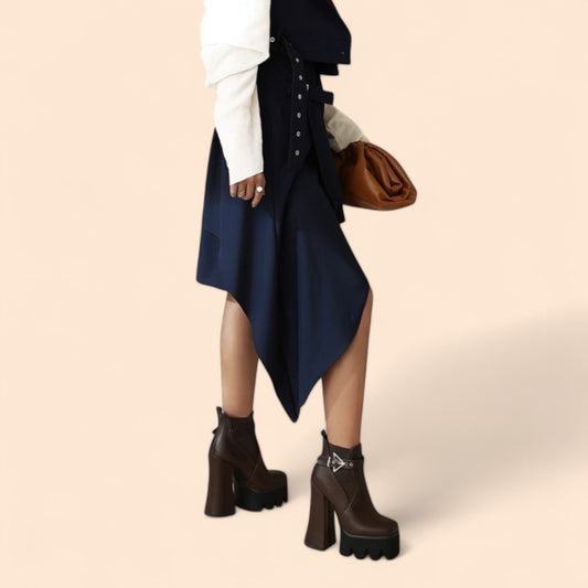 Botines Plataforma Marrones Enigma