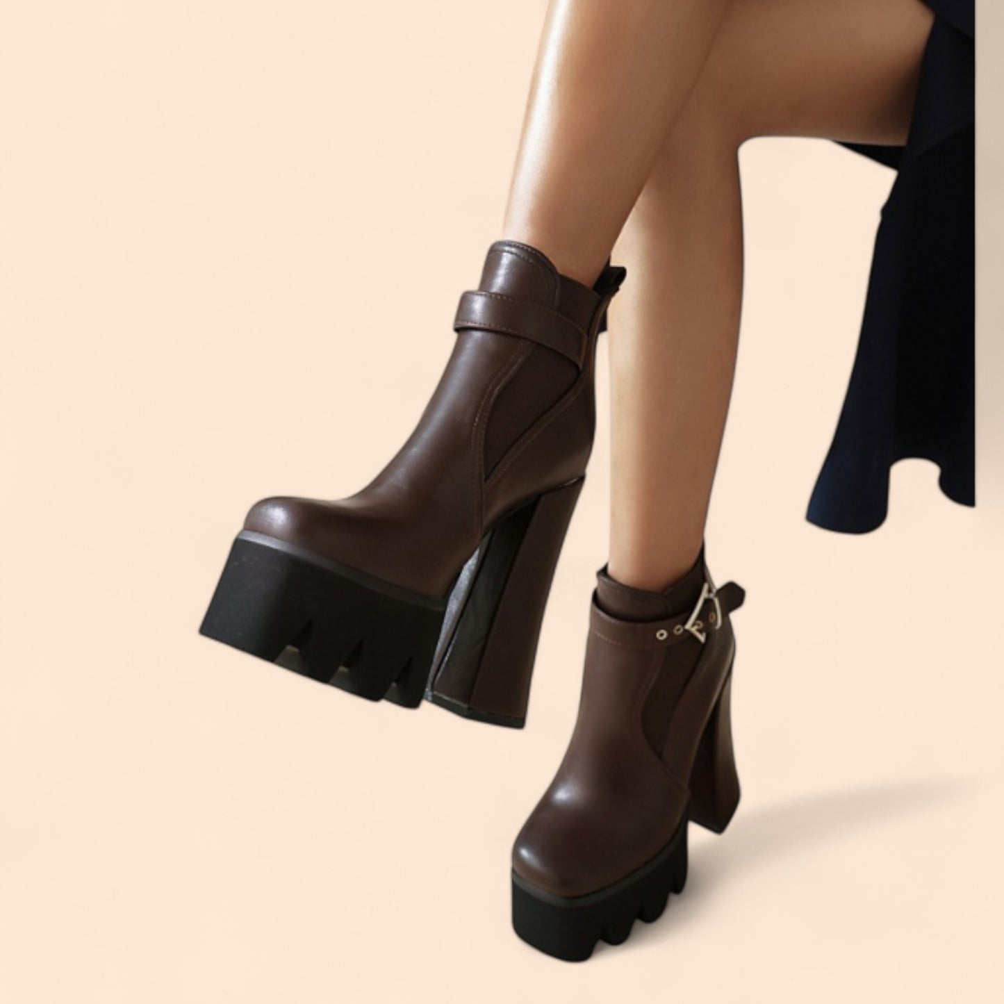 Botines Plataforma Marrones Enigma