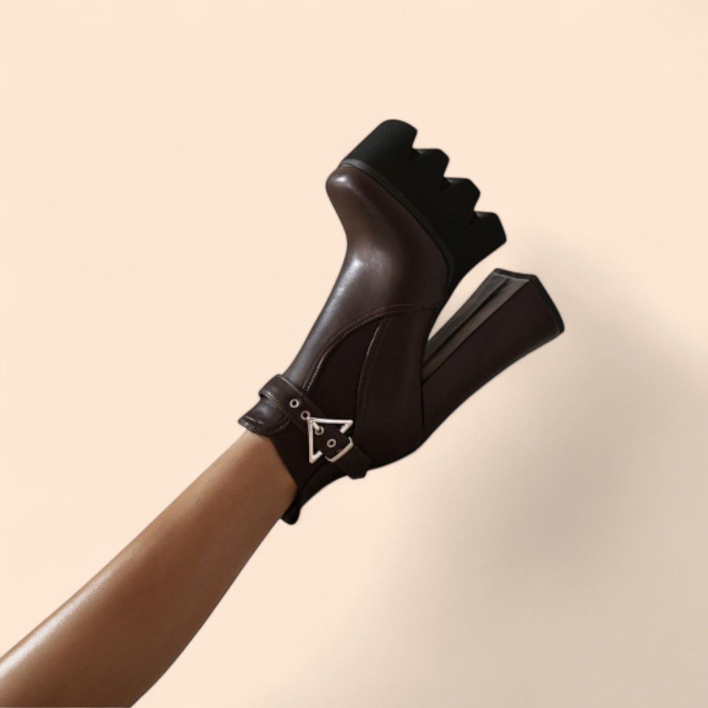 Botines Plataforma Marrones Enigma