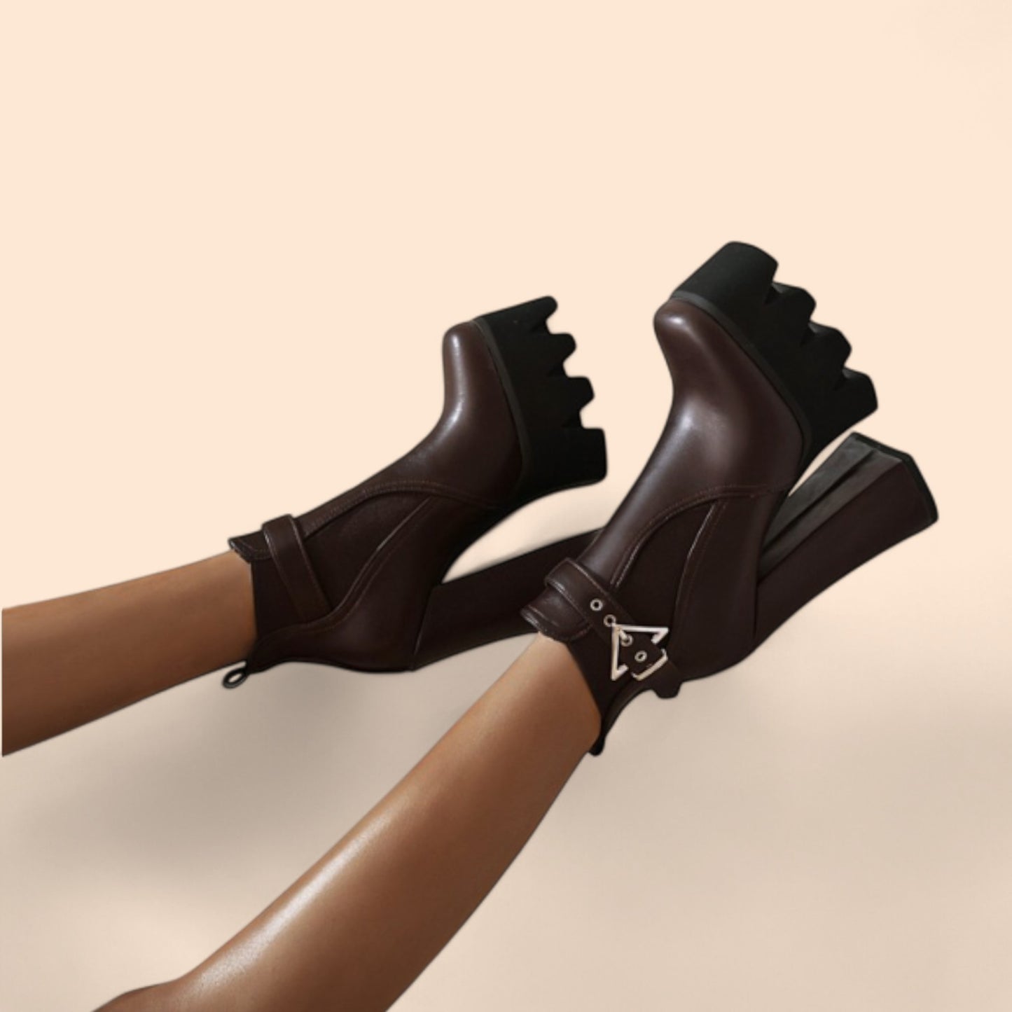 Botines Plataforma Marrones Enigma