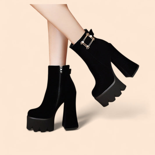 Botines Negros Plataforma Magia