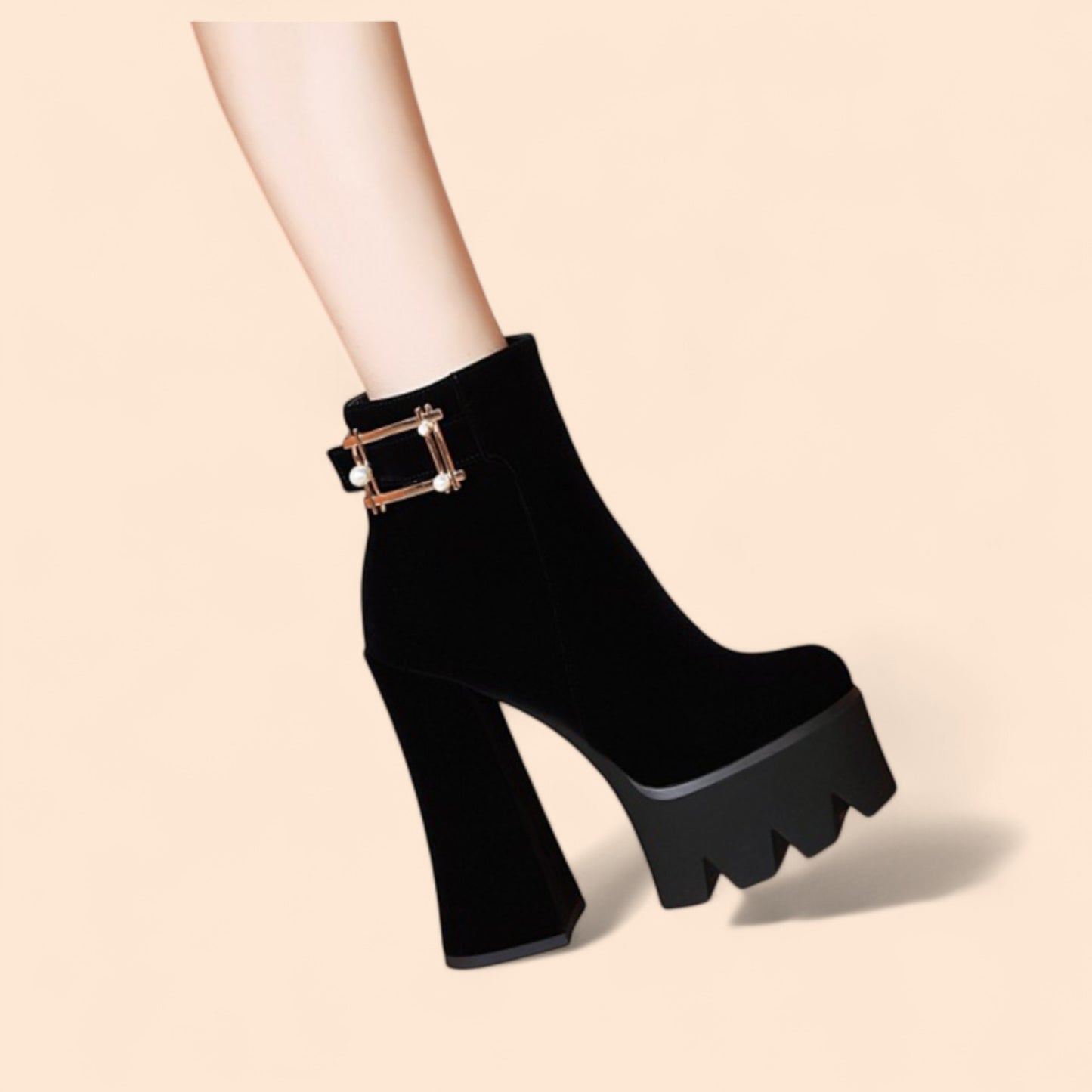 Botines Negros Plataforma Magia