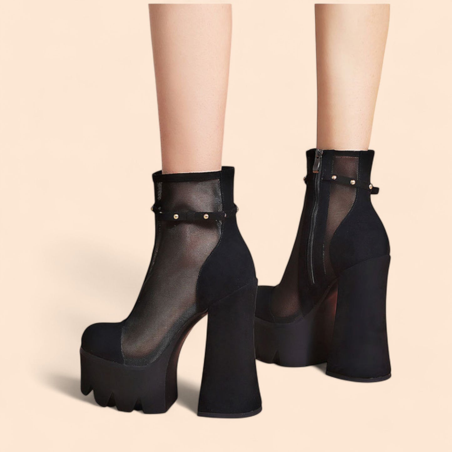 Botines Negros Plataforma Lucía