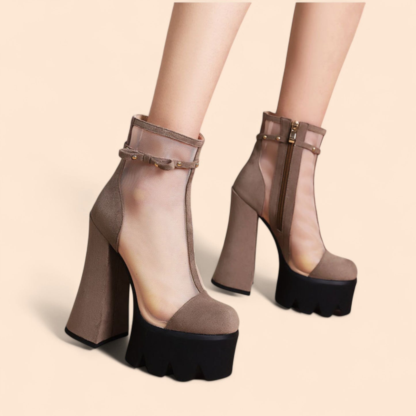 Botines Plataforma Marrones Lucía