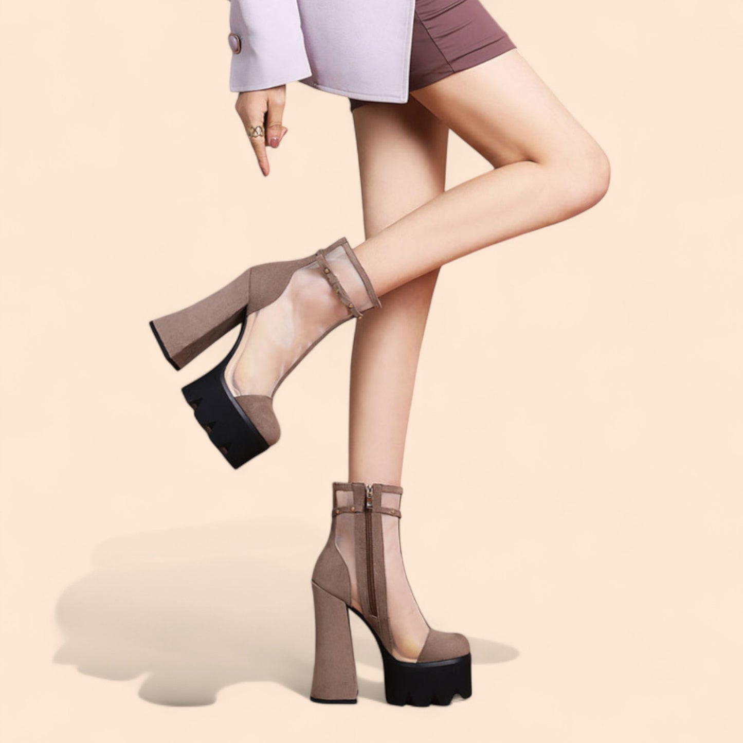 Botines Plataforma Marrones Lucía