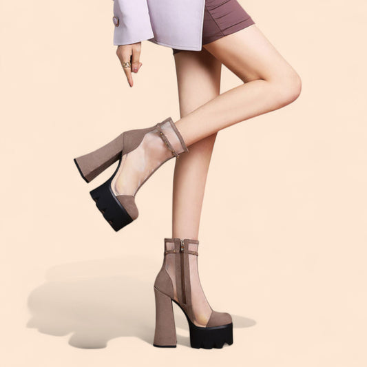 Botines Plataforma Marrones Lucía