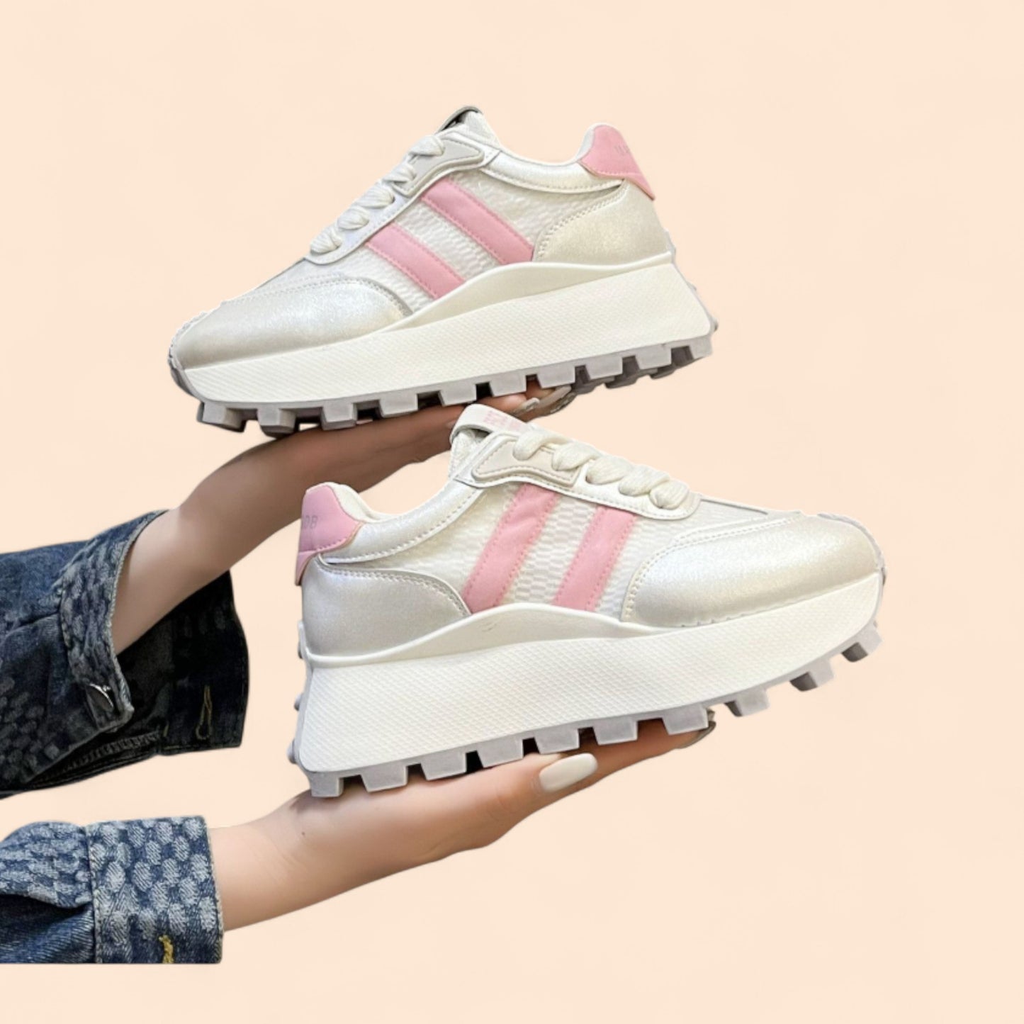 Zapatillas Rosas Plataforma Alba