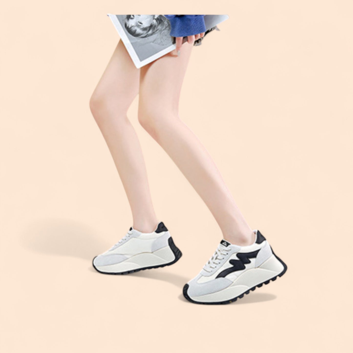 Zapatillas Negras Con Plataforma Viva