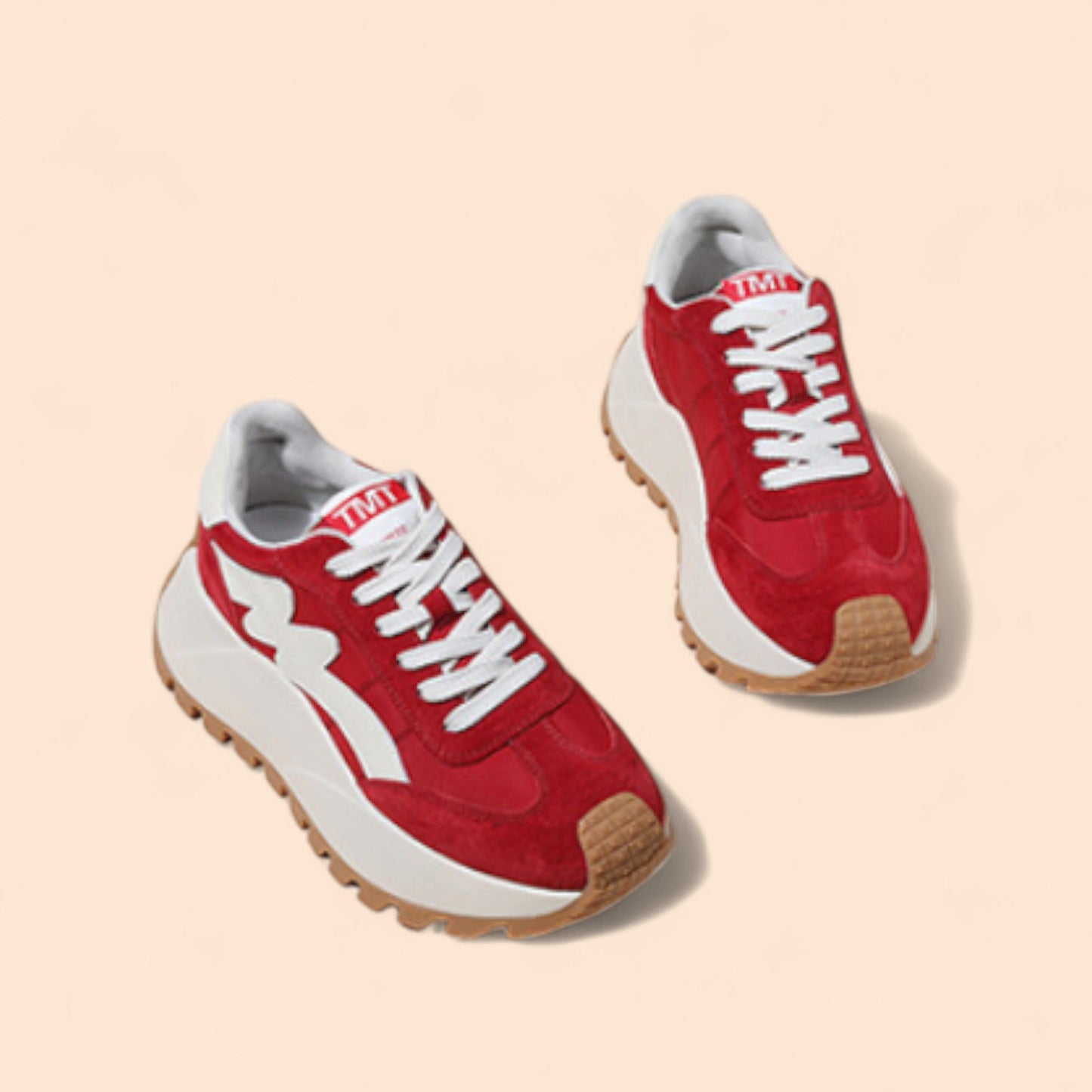 Zapatillas Rojas Mujer Plataforma Viva 2