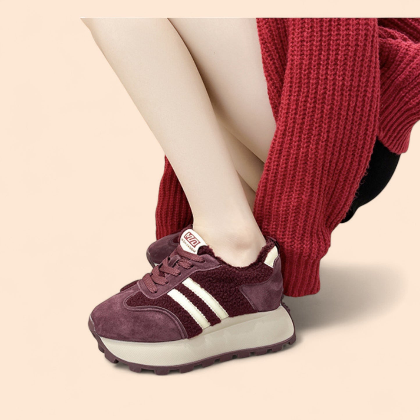 Zapatillas Rojas Mujer Plataforma Terra