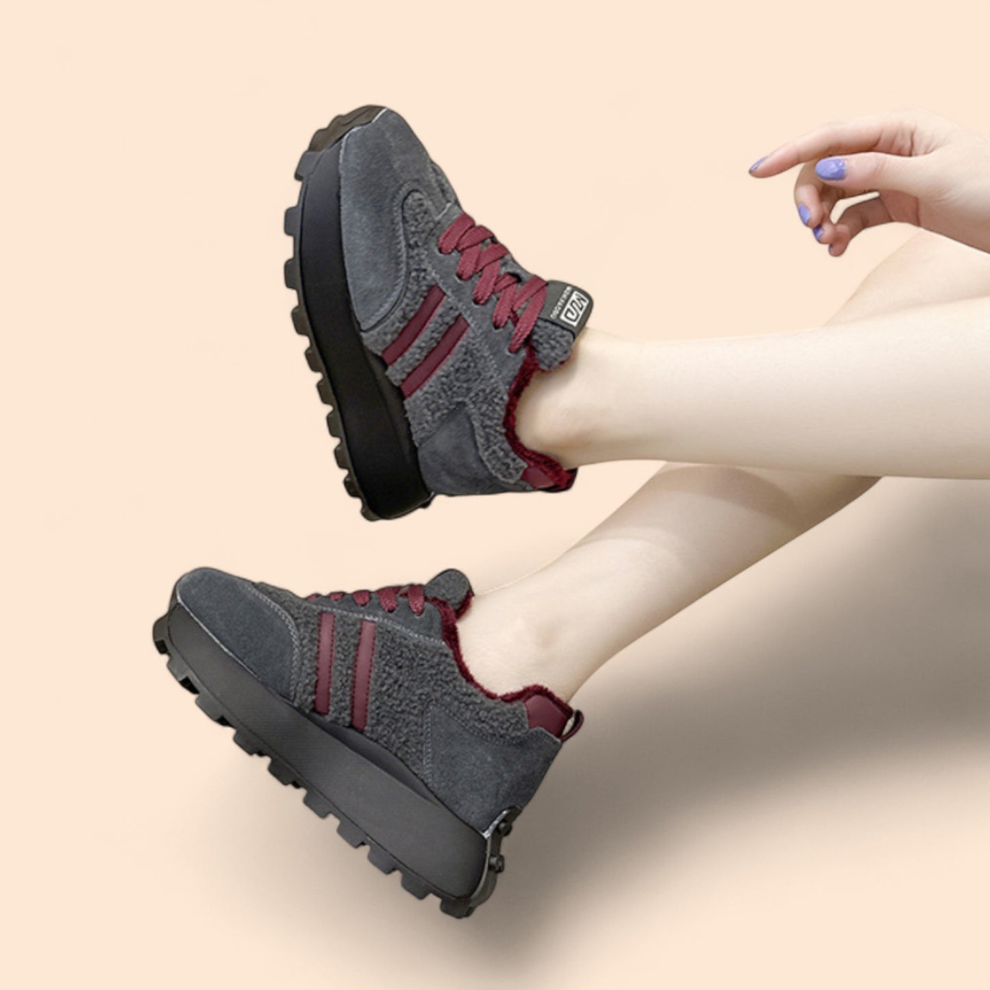 Zapatillas Grises Plataforma Terra