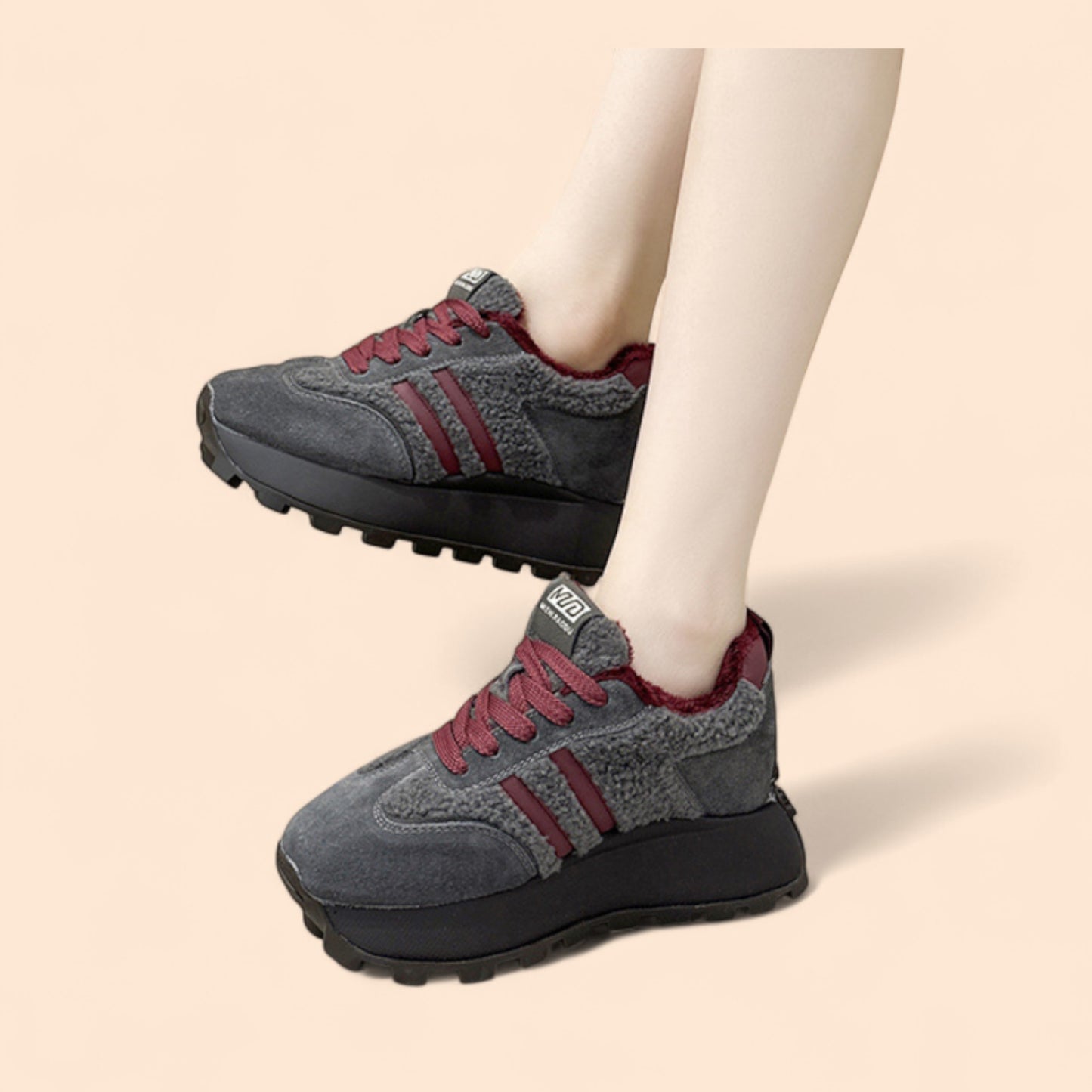 Zapatillas Grises Plataforma Terra