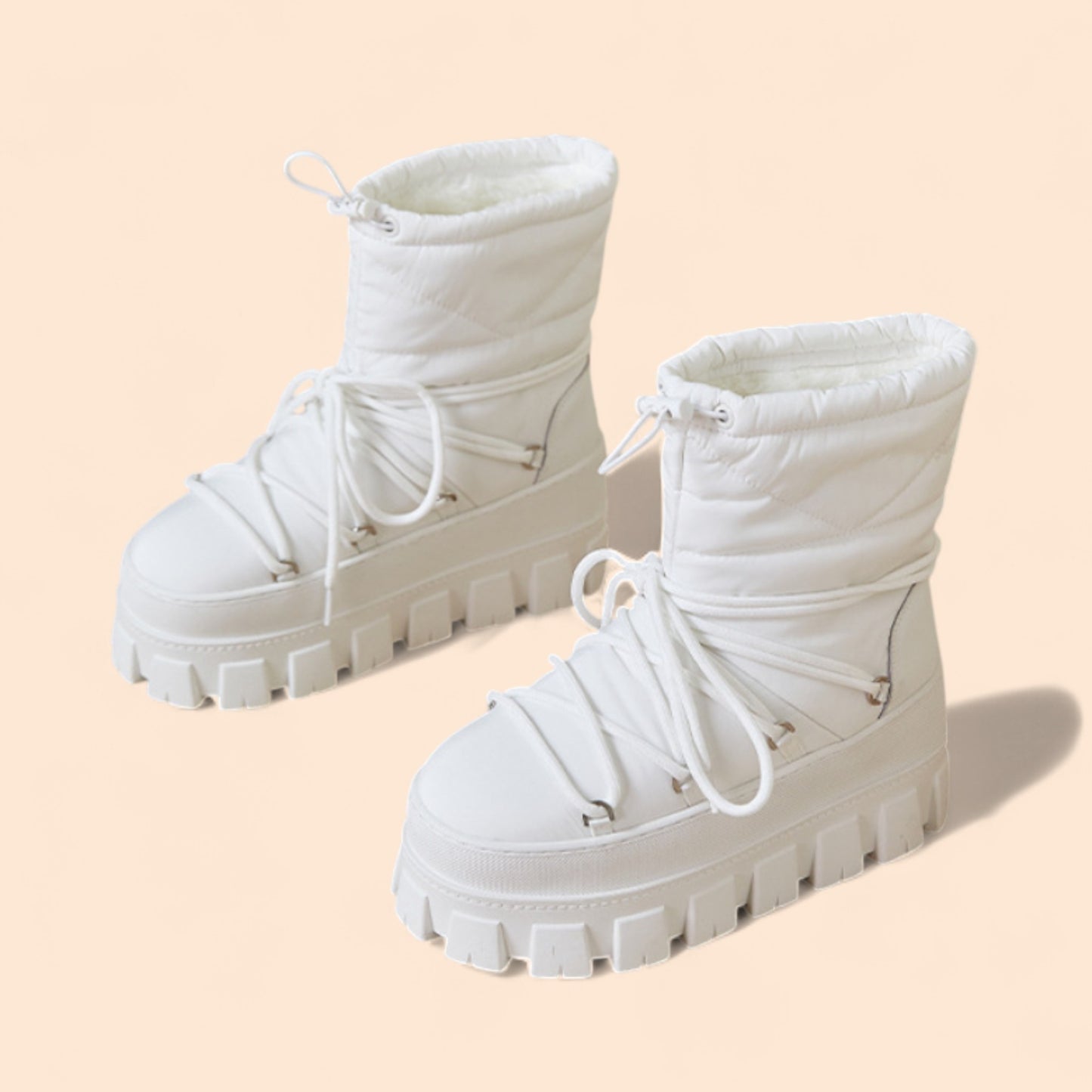 Botas Blancas Plataforma Nevada