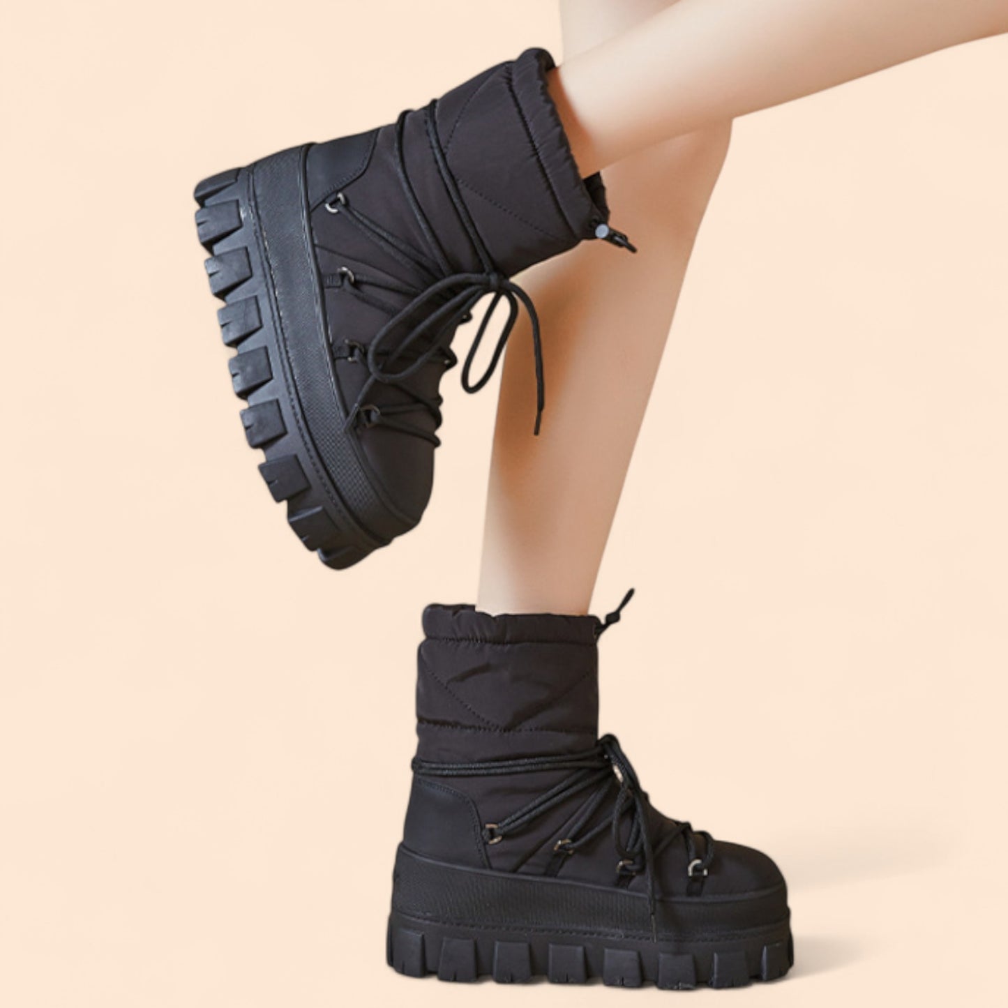 Botas Negras Plataforma Nevada