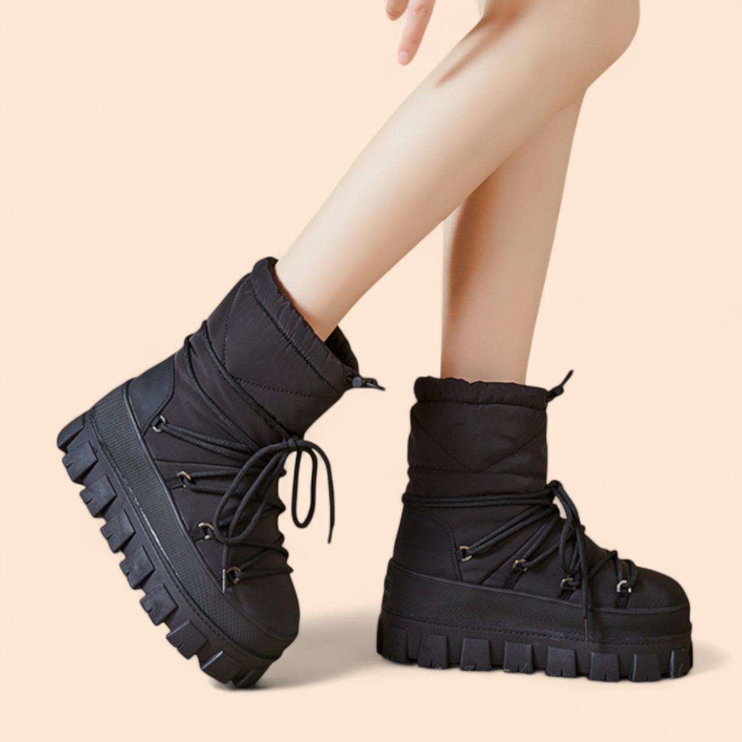 Botas Negras Plataforma Nevada