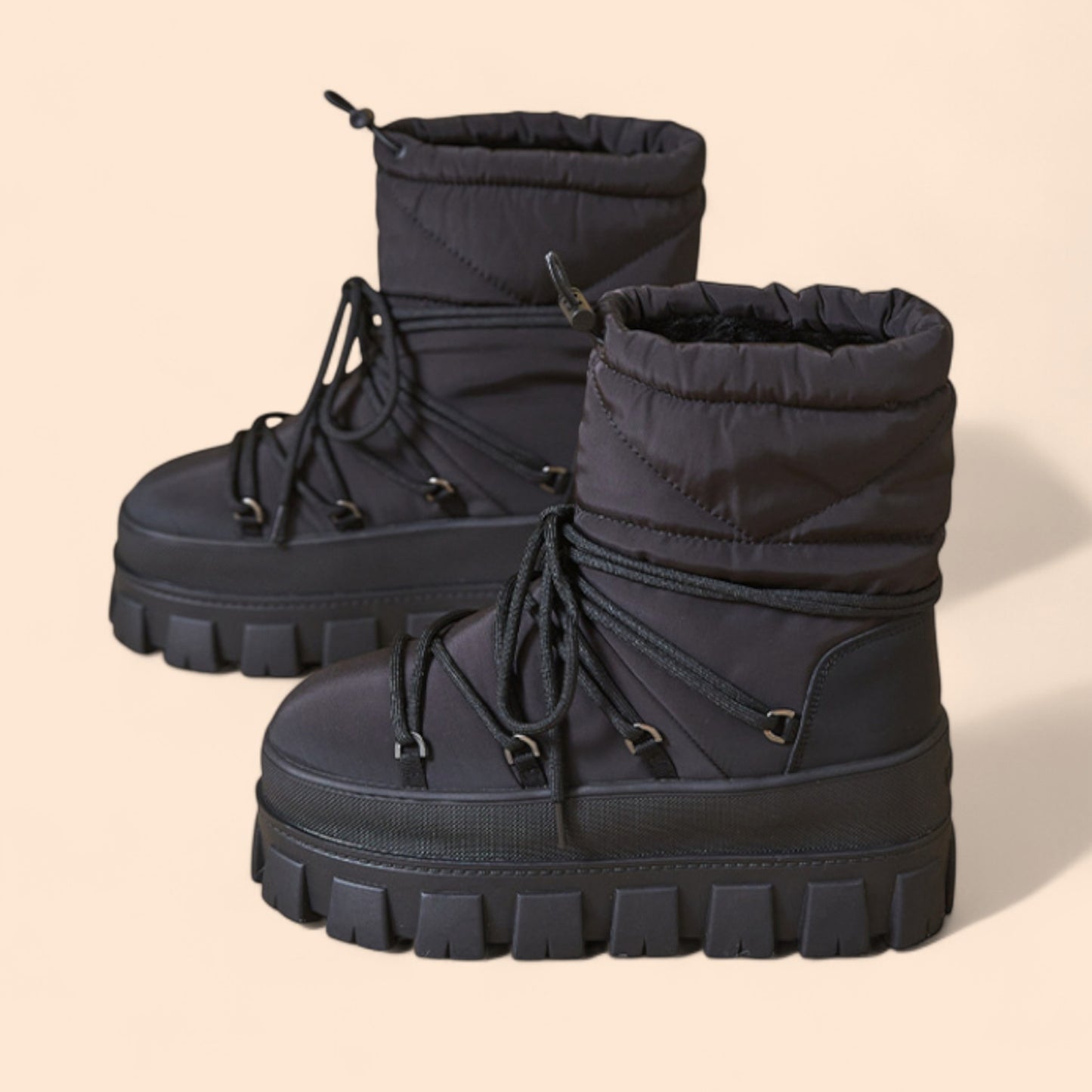 Botas Negras Plataforma Nevada