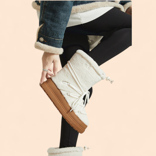 Botas Blancas Plataforma Siberia