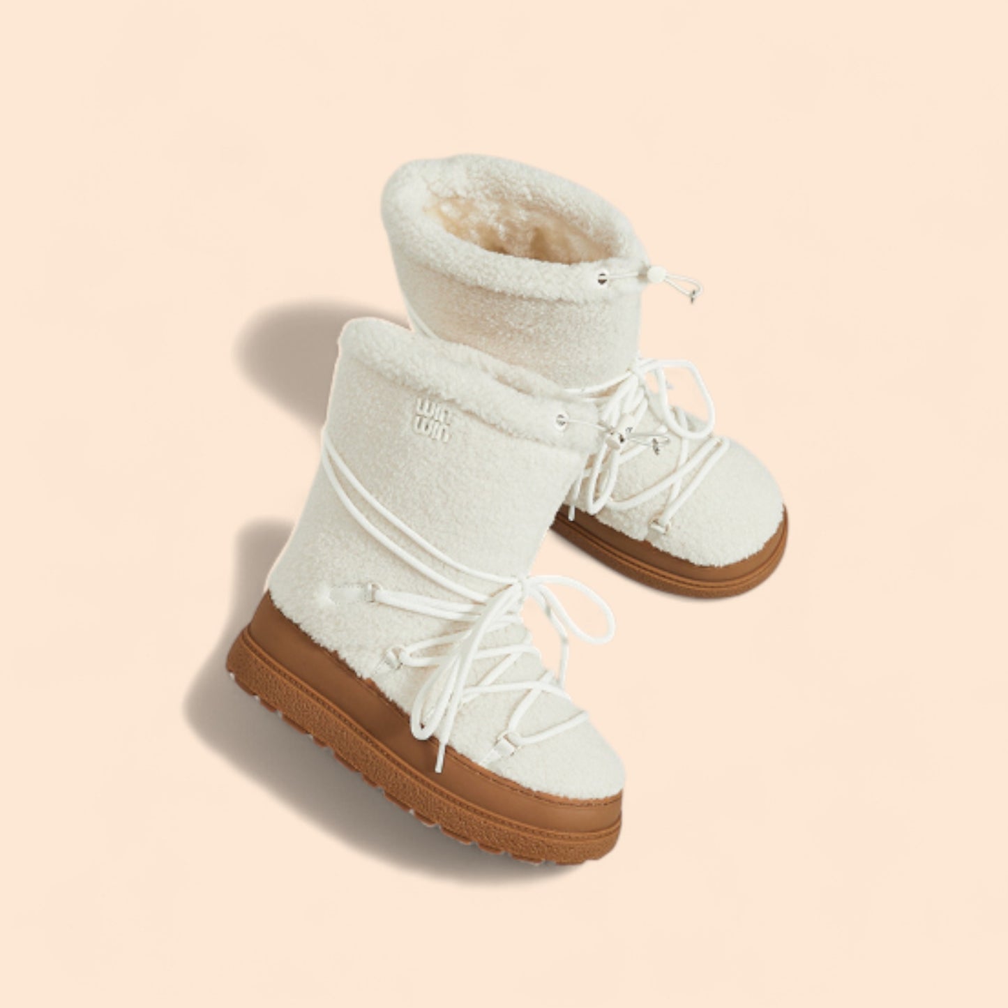 Bottes à plateforme blanches de Sibérie