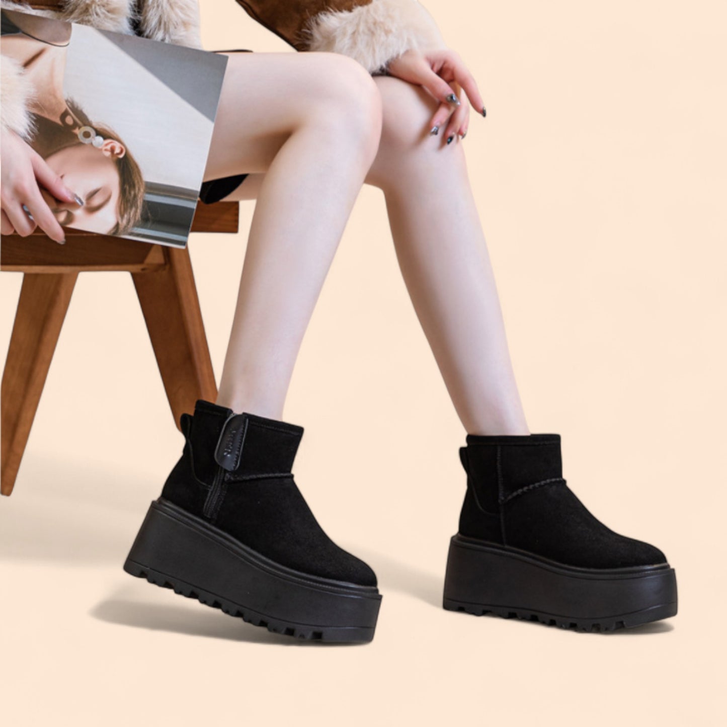 Botines Negros Plataforma Soria