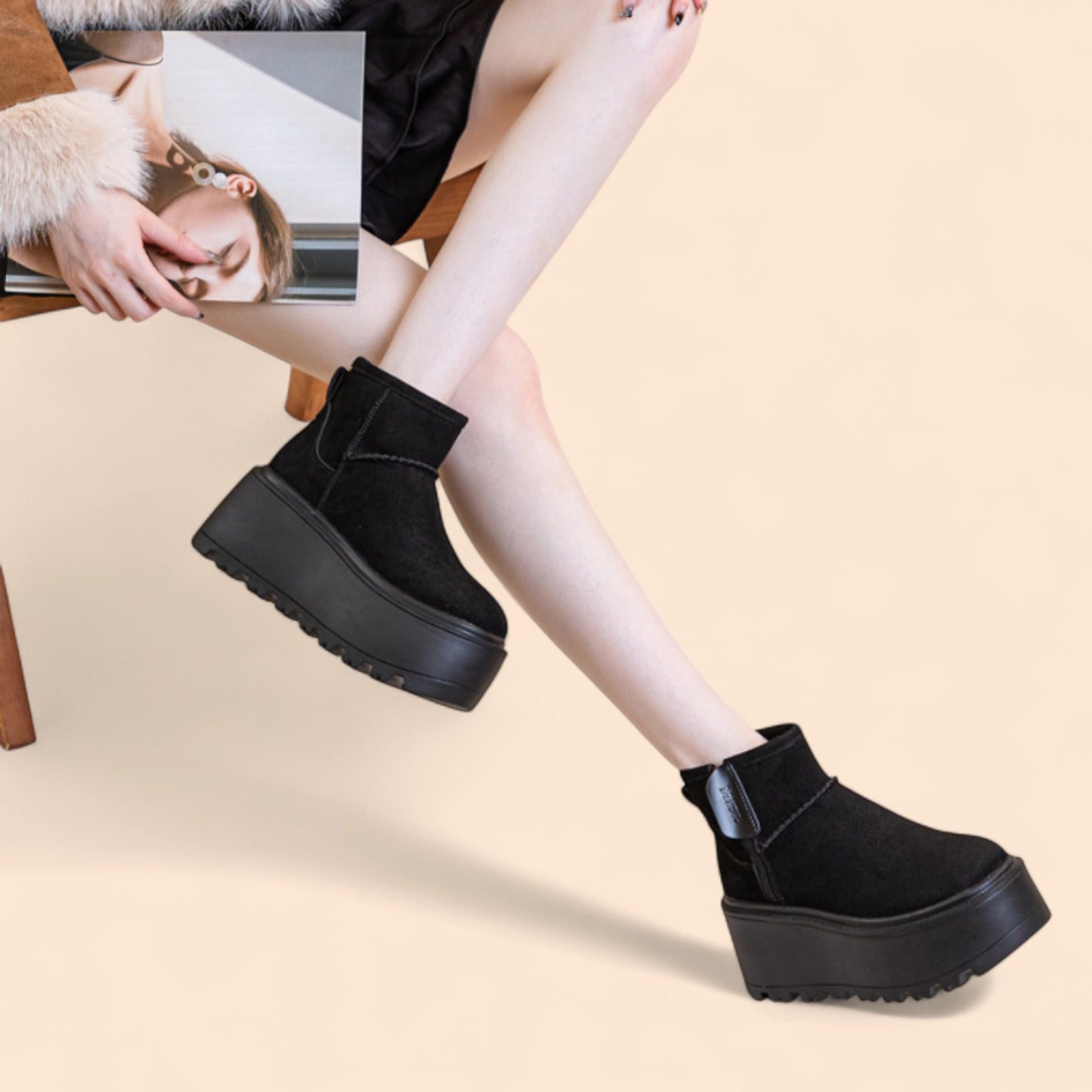 Botines Negros Plataforma Soria