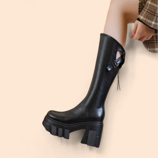 Botas Negras Plataforma Noa