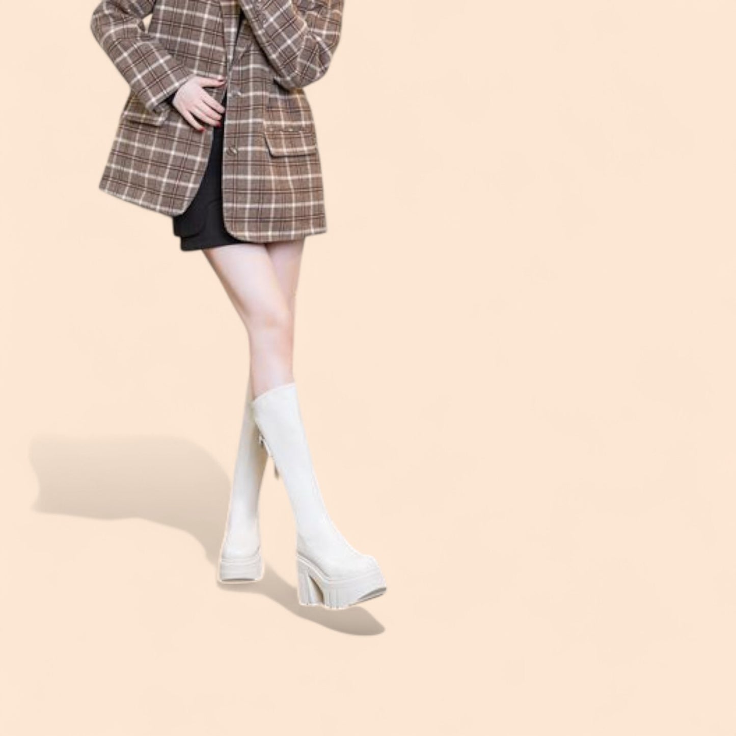 Botas Blancas Plataforma Noa