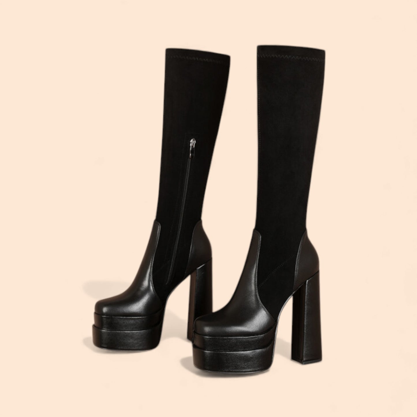 Botas Negras Plataforma Altiva