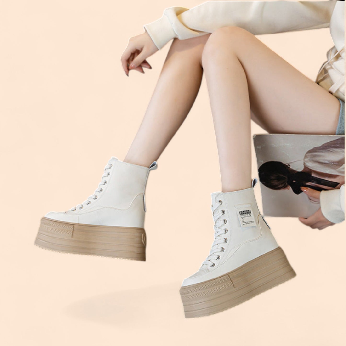 Zapatillas Blancas Plataforma Titania