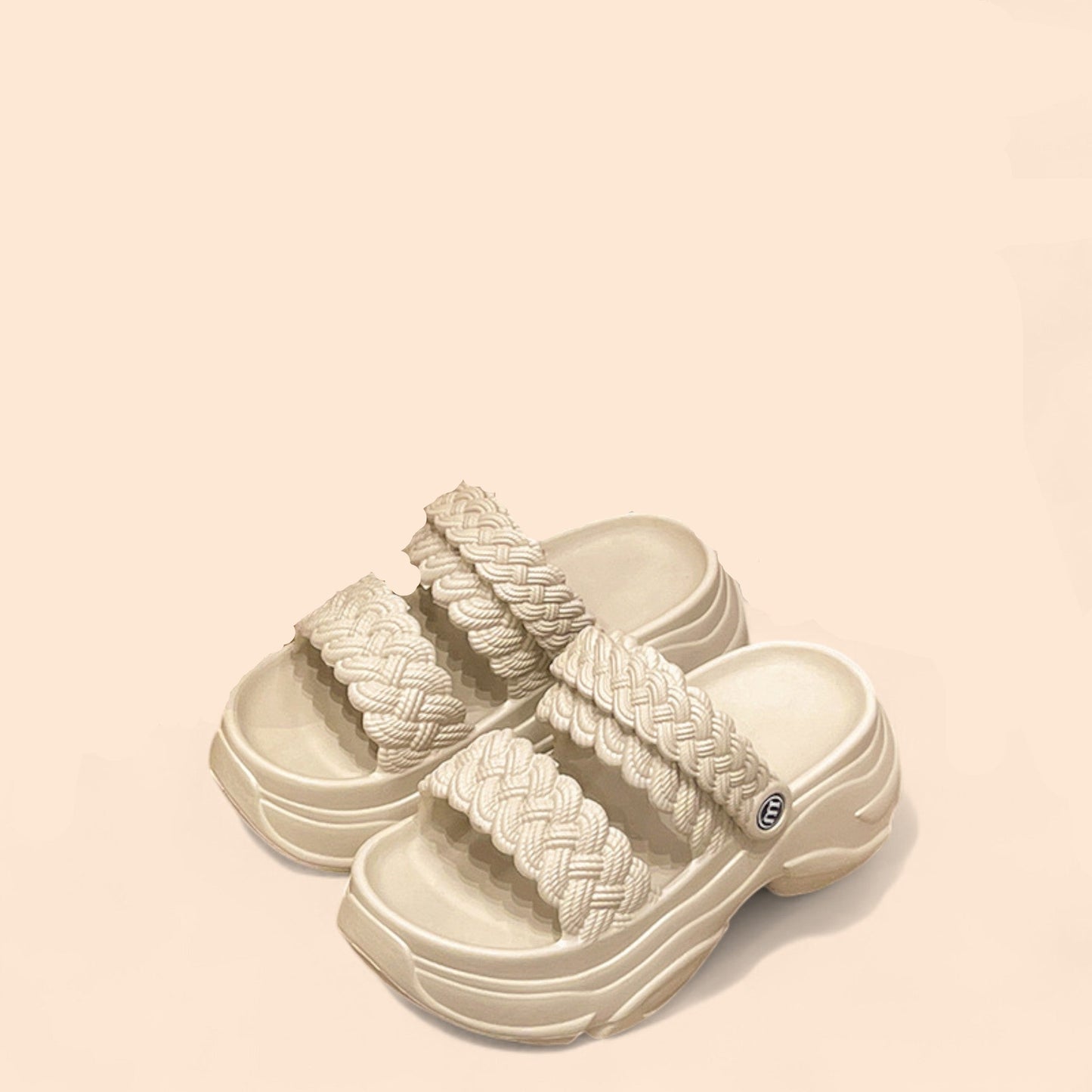 Chanclas Plataforma Beige Nattia
