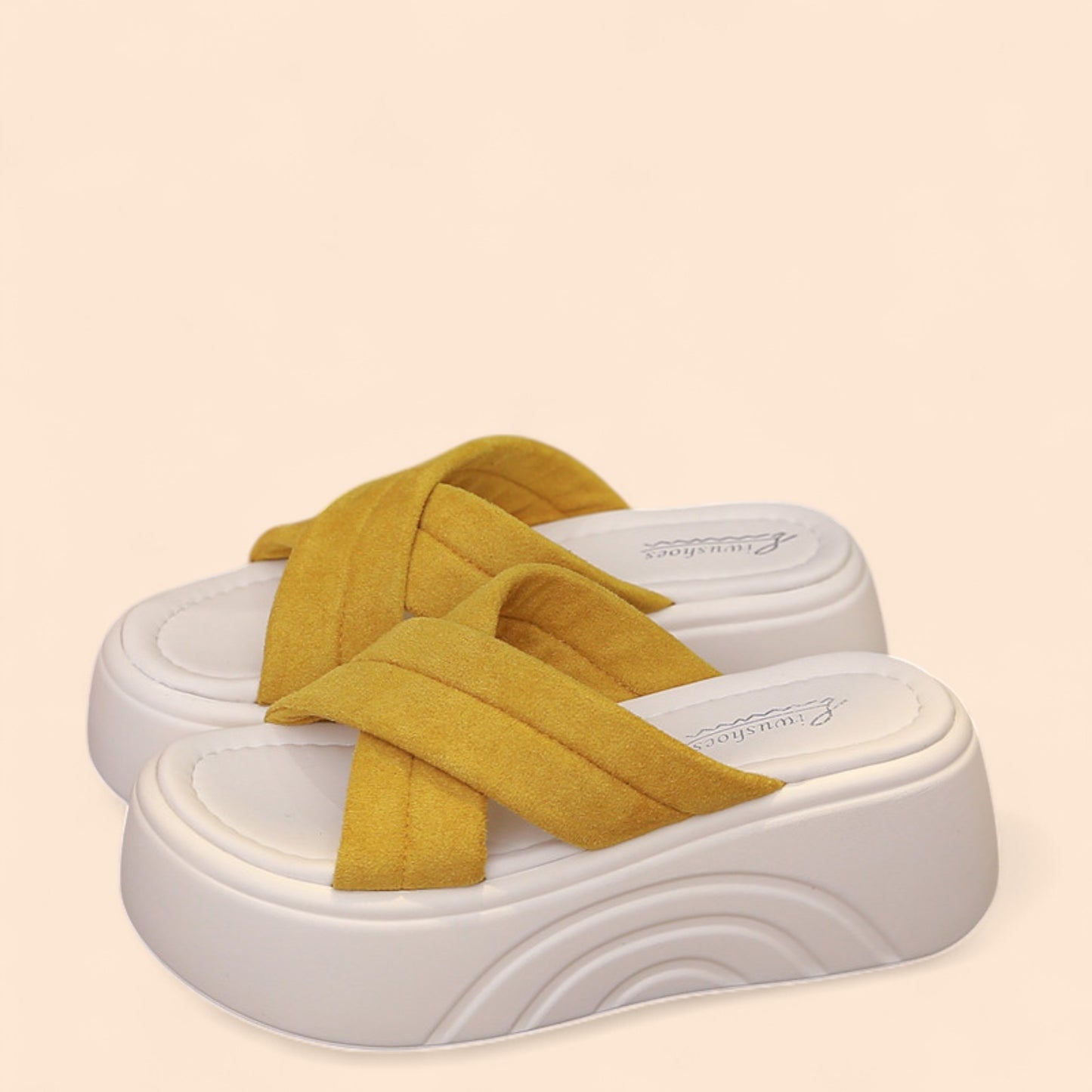 Chanclas Amarillas Plataforma Solina