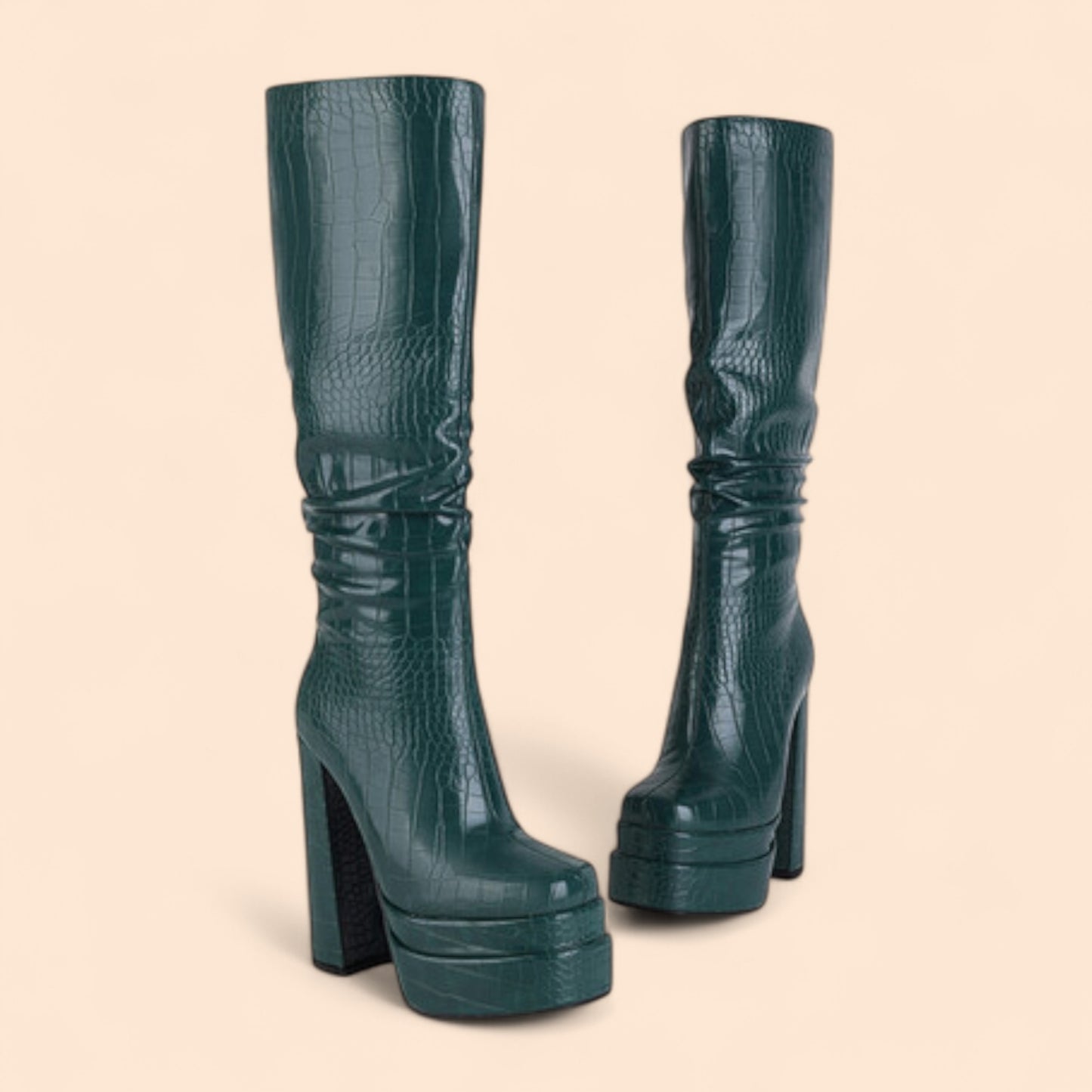 Botas Verdes Plataforma Veronaa