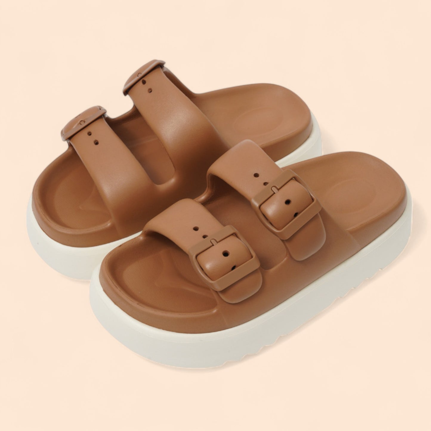 Chanclas Marrones Plataforma Terrae