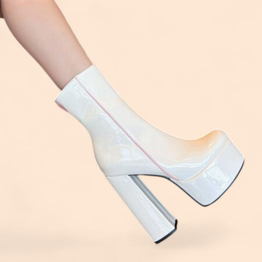 Botines Blancos Plataforma Lunara