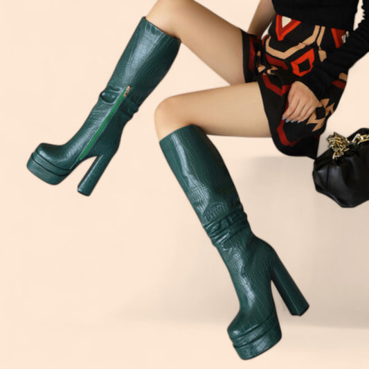 Botas Verdes Plataforma Veronaa