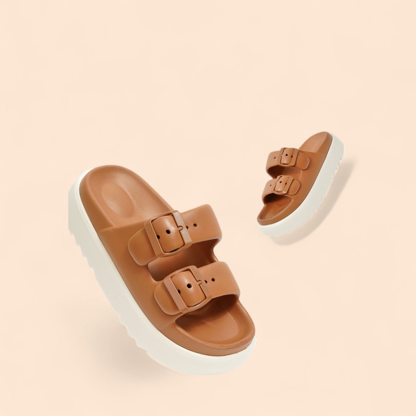 Chanclas Marrones Plataforma Terrae