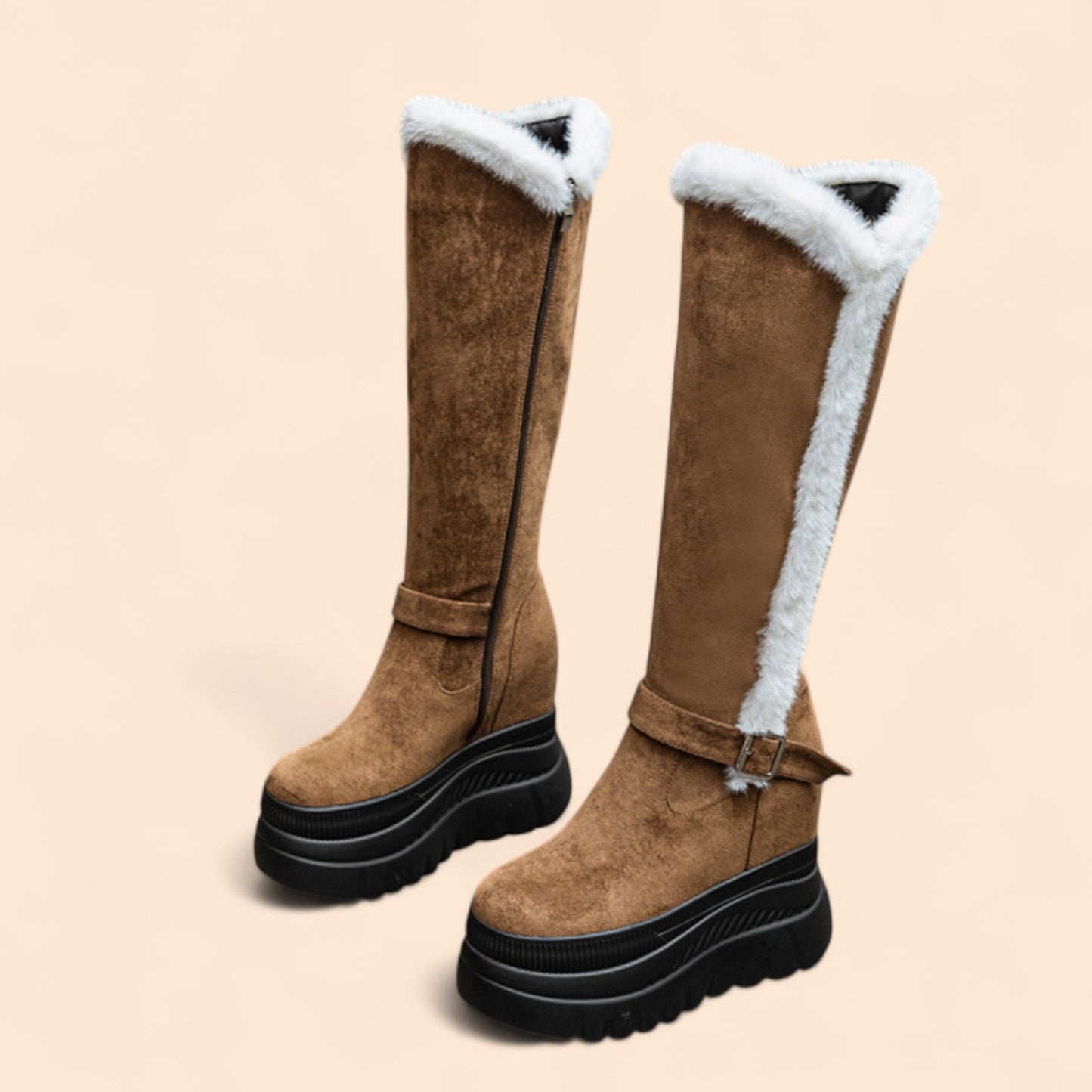 Botas Marrones Plataforma Nevada