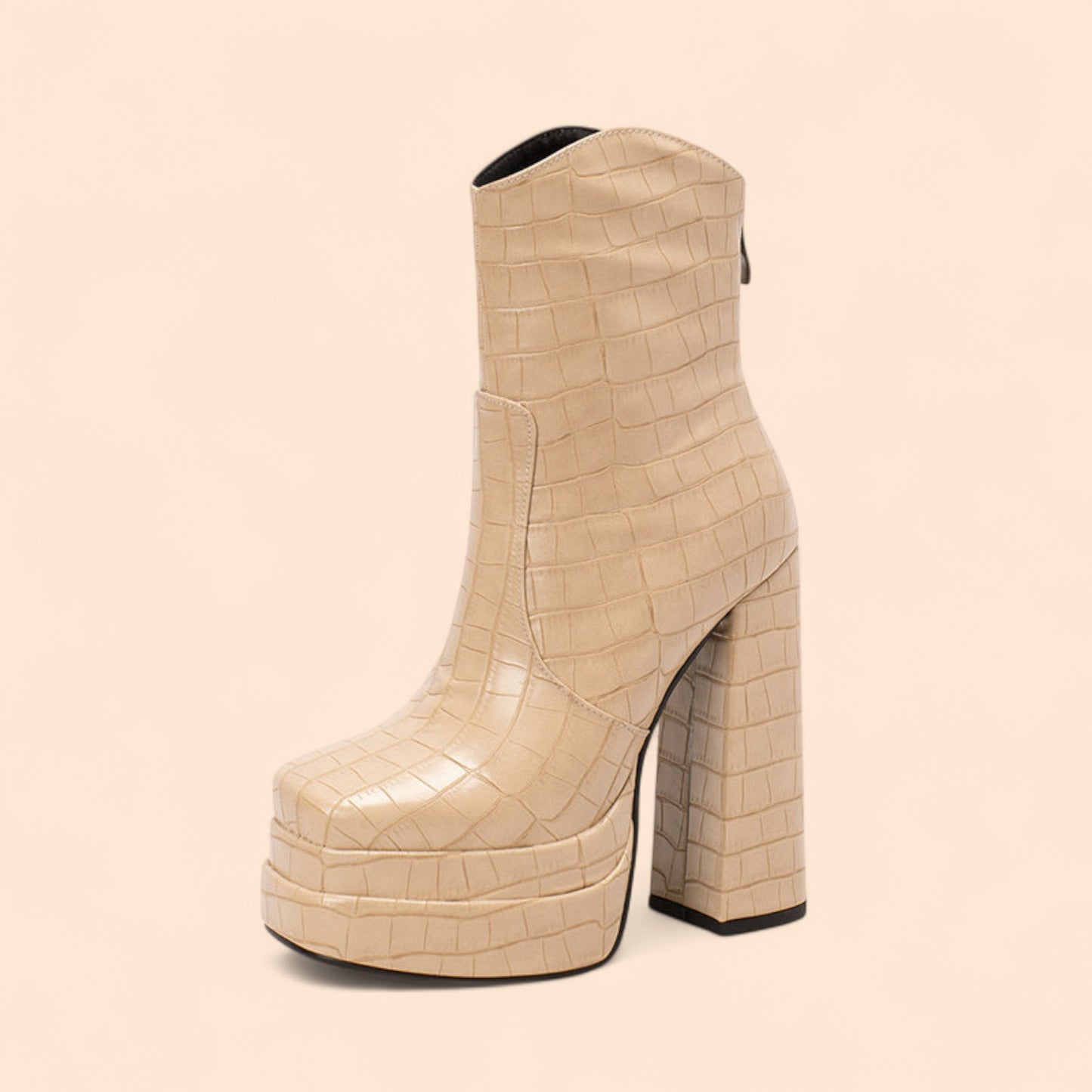 Botines Plataforma Beige Aurela