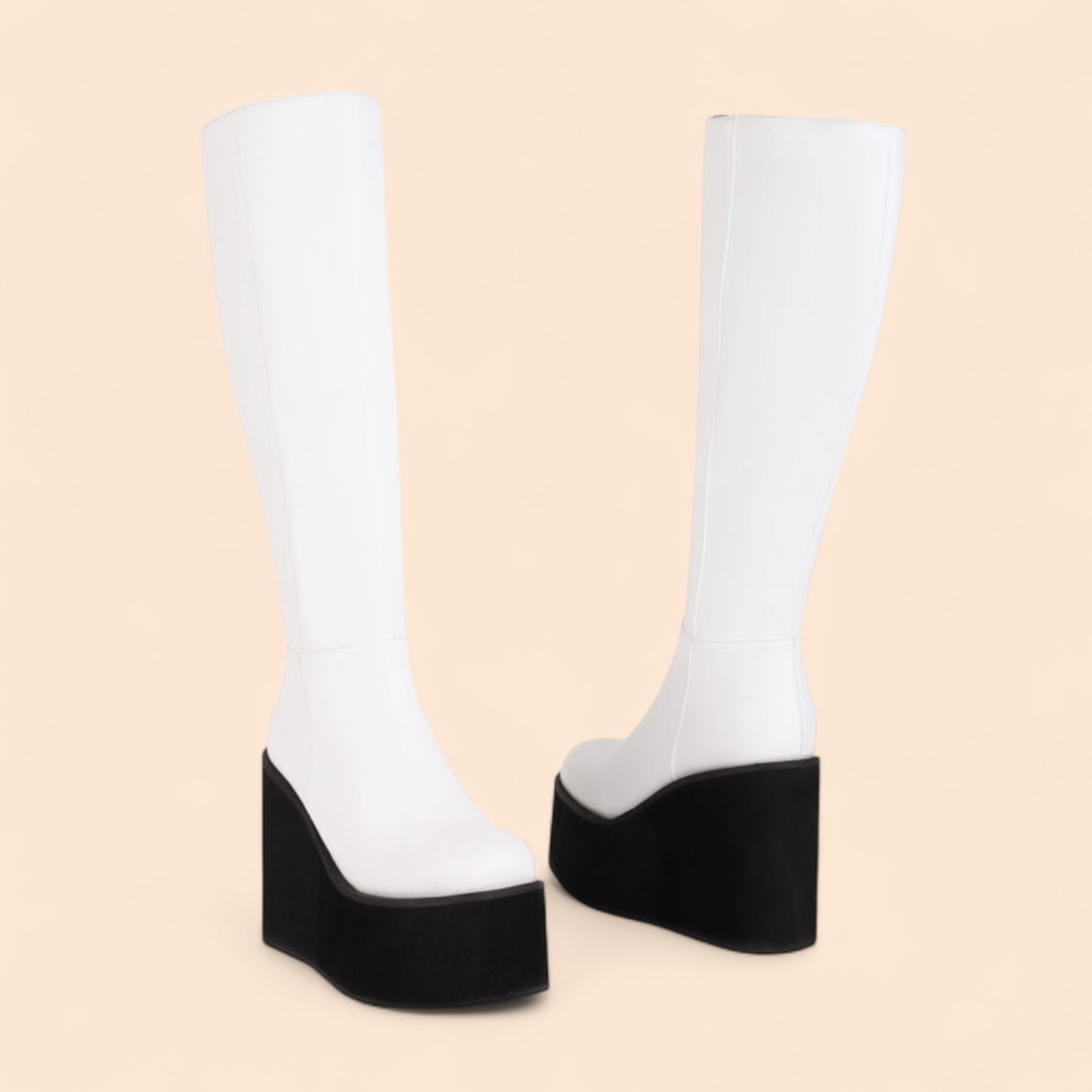 Botas Blancas Plataforma Arkana