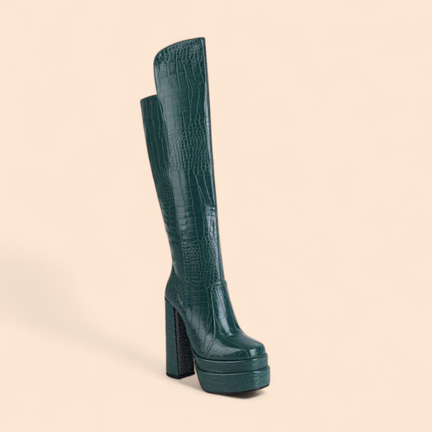Botas Verdes Plataforma Selvya