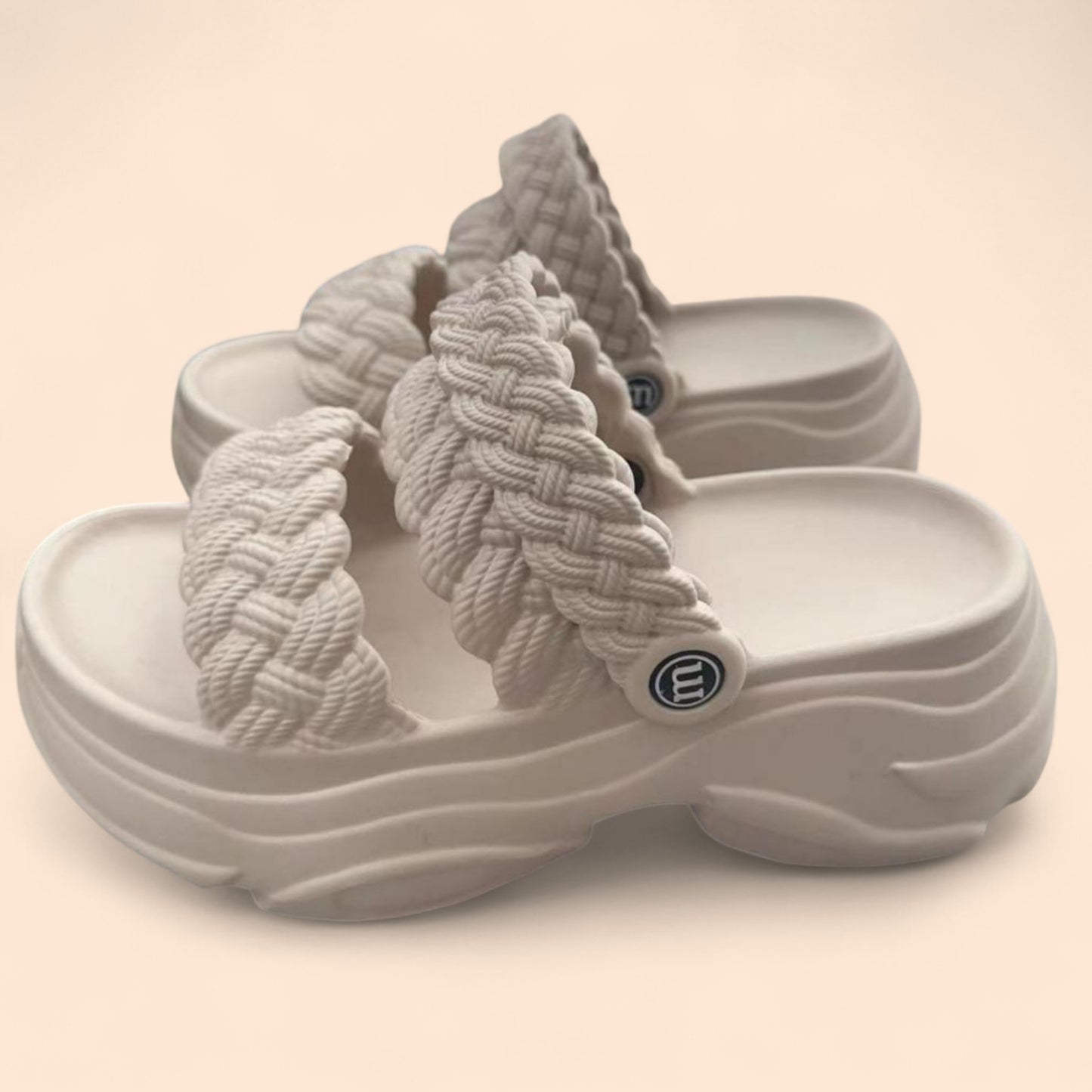 Chanclas Plataforma Beige Nattia