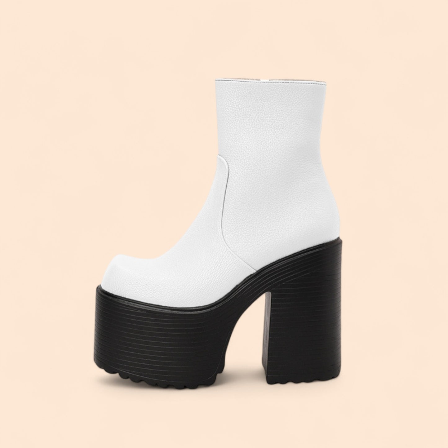 Botines Blancos Plataforma Alba