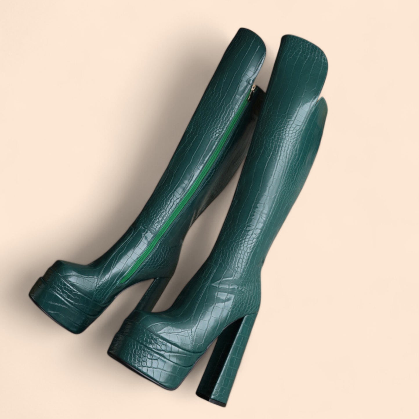 Botas Verdes Plataforma Selvya