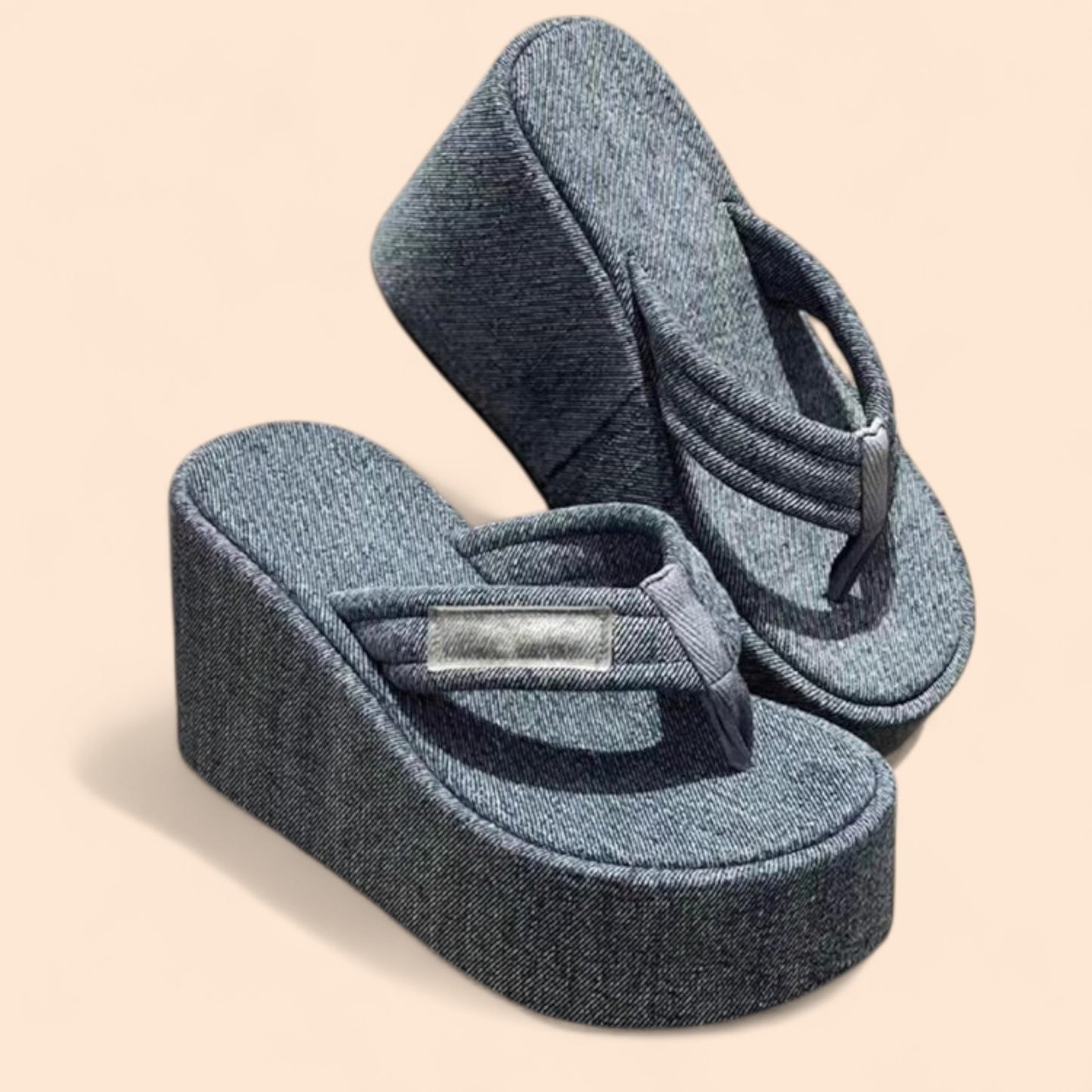 Chanclas Azules Plataforma Dazea