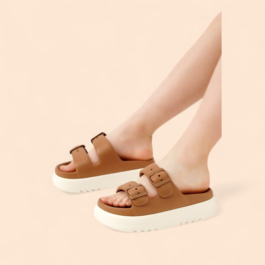 Chanclas Marrones Plataforma Terrae