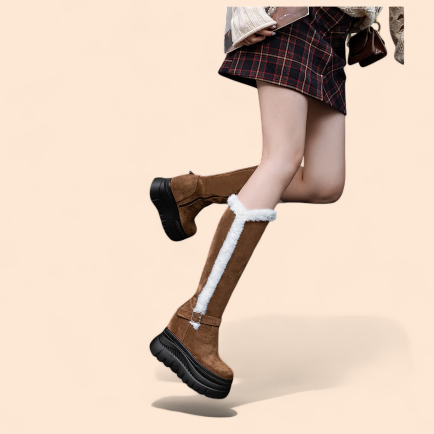 Botas Marrones Plataforma Nevada