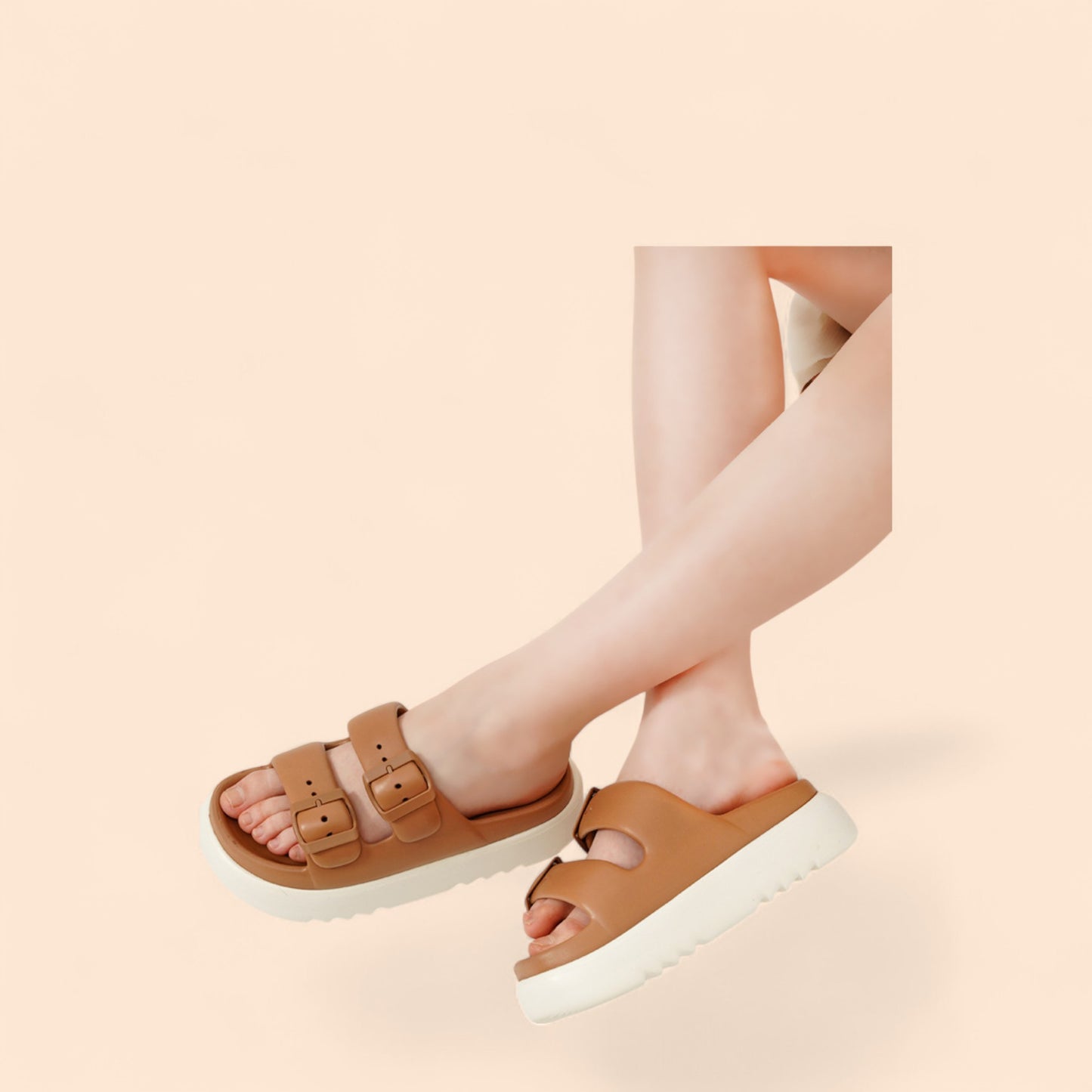 Chanclas Marrones Plataforma Terrae