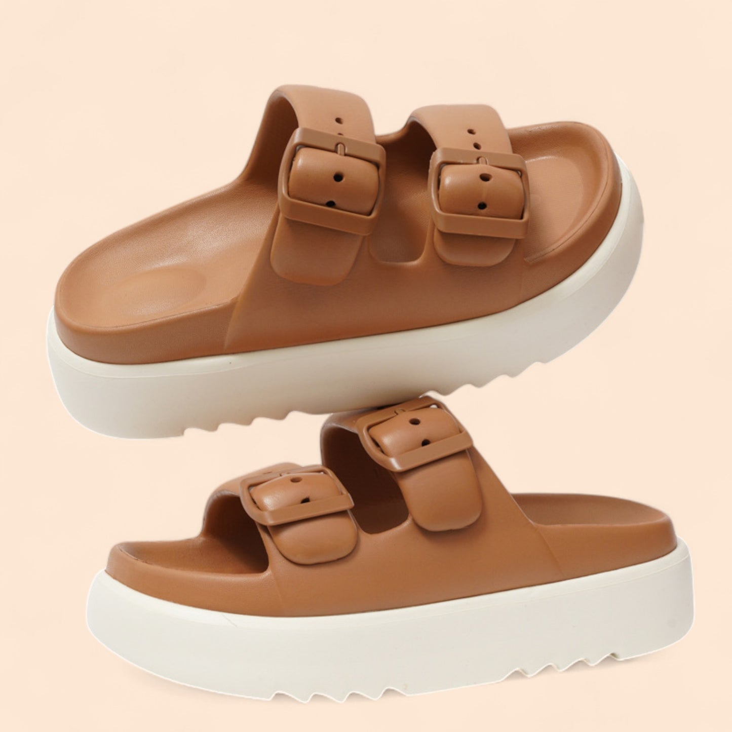 Chanclas Marrones Plataforma Terrae